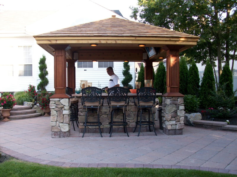 outdoor bar with pavilion